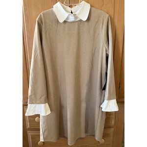 Tuckernuck Womens Sandwhisp Dakotah Dickey Peter Pan Collar Dress 3XL XXXL NWT‎